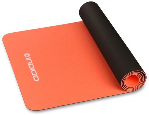 Коврик для йоги 0,5х61х173 см корал-черный IN106 00551 фото 3