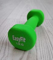 Гантель обливная 1 кг салатовый неопрен EasyFit 04071