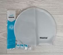 Шапочка для плавания силиконовая Vegastar серый 01018 Шапочка для плавания силиконовая Vegastar серый 01018