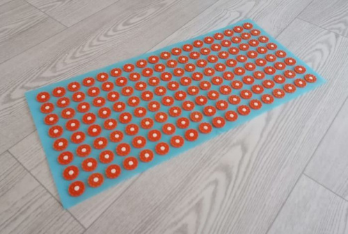 Аппликатор игольчатый (коврик) 410х630 мм голубой-оранжевый 996850 фото 2