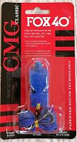 Свисток пластик Fox 40 Classic синий 03504