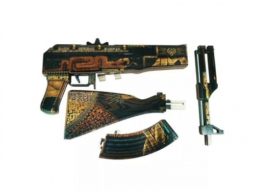 Макет автомата дерево АК-47 Охотник за сокровищами Treasure hunter Standoff 00181 фото 3