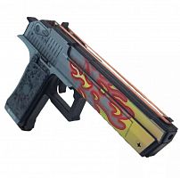 Макет Пистолета с длинным стволом Desert Eagle Пламя Flame (съемная обойма) CSGO 00230