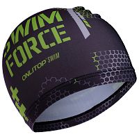 Шапочка для плавания детская Lycra Swim Force черно-зеленая 4162741