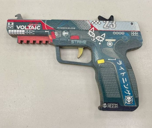Макет Пистолета фанера Five Seven Кровавый спорт (резинкострел) 998532
