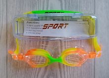 Очки для плавания детские Speed (Sport) оранж-желтый-зеленый 03348