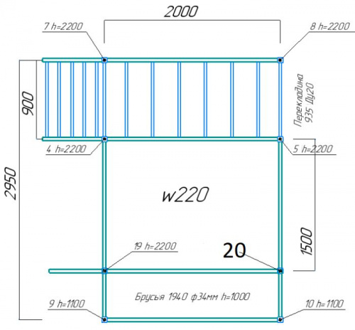 Workout площадка W220 2,95х2 м фото 3
