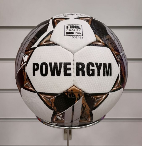Мяч футбольный №5 Powergym бело-коричнево-серый 05314