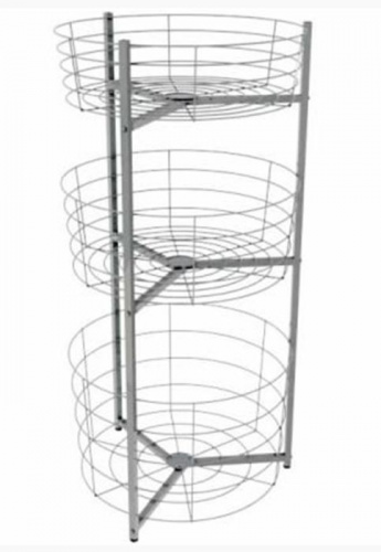 Стойка для мячей с тремя корзинами 996857