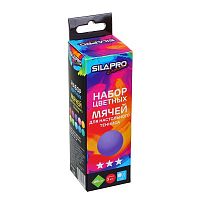 Мячик для пинг-понга цветной 3 шт Silapro 132024