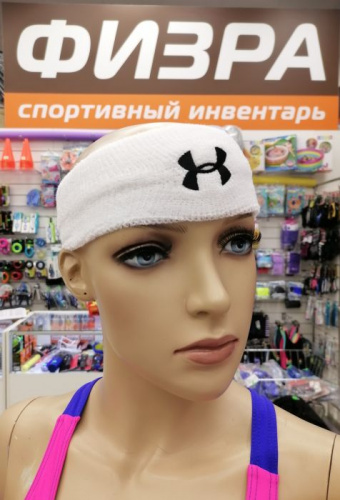 Повязка для головы махровая белый Under Armour 04281