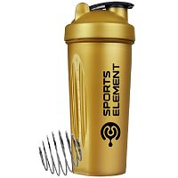 Шейкер 600 мл S01-600 золото Sports Element 01921