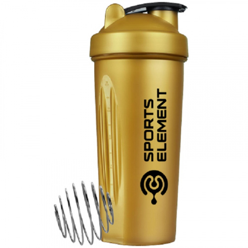 Шейкер 600 мл S01-600 золото Sports Element 01921