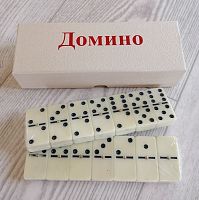 Домино кость 2,5х5 см в белой коробке 03042