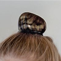 Сеточка для пучка волос черная 11 см SM-330 27112