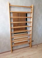 Шведская стенка деревянная 2,0 х 1,0 м с зеркалом цвет дуб 995824 Шведская стенка деревянная 2,0 х 1,0 м с зеркалом цвет дуб 995824