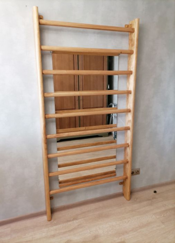 Шведская стенка деревянная 2,0 х 1,0 м с зеркалом цвет дуб 995824