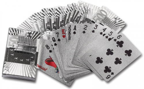 Карты 54 шт пластик 100 $ cеребро 2-JSD 19347 фото 2 Карты 54 шт пластик 100 $ cеребро 2-JSD 19347 фото 2