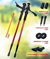 Палки для скандинавской ходьбы раздв 65-135 см (красный) Team Jaunty 995839