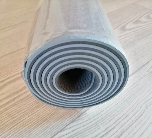 Коврик для йоги 0,6х61х183 см голубой-серый TPE Yoga mat 00756-3 фото 2