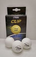 Мячик для пинг-понга Stiga Cup белый 1 шт (6 шт/уп) 00977