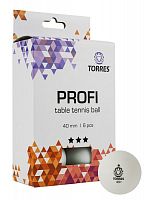 Мячик для пинг-понга 3* - 1 шт белый Torres Profi 21012