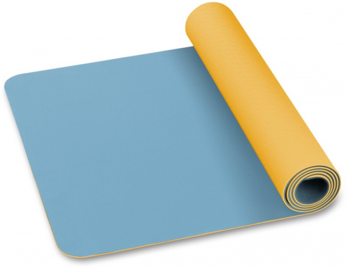 Коврик для йоги 0,5х61х173 см желто-голубой IN106 01464 фото 5