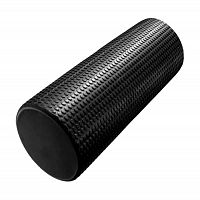 Ролик массажный для йоги 45*15 см черный цельный EasyFit 03029