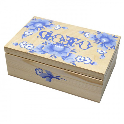 Лото в шкатулке роспись "Розы синие" 997717