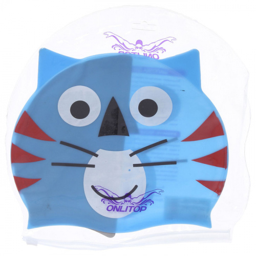 Шапочка для плавания детская силиконовая Кошечка цвет микс 636012 фото 4