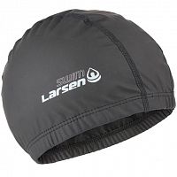 Шапочка для плавания PU Coated Larsen Swim PU102 черная 369122