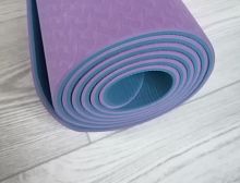 Коврик для йоги 0,6х61х183 см фиолетовый-синий TPE Yoga mat 00756-11