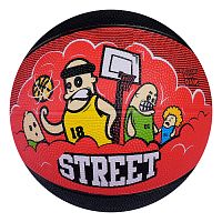 Мяч баскетбольный №5 PVC ONLITOP "STREET" черн-красн бутил камера 3998941