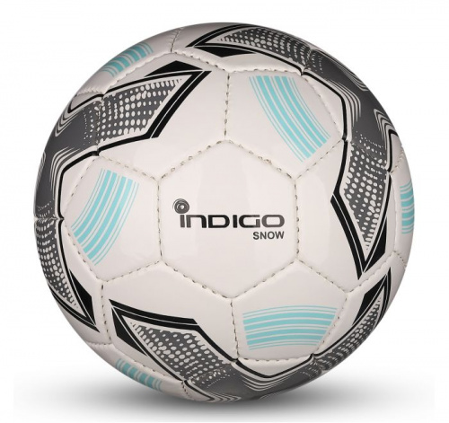 Мяч футбольный №2 Indigo Snow IN029 бел-сер-голубой 27451 Мяч футбольный №2 Indigo Snow IN029 бел-сер-голубой 27451
