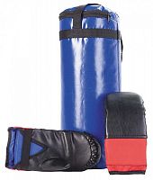 Мешок (груша) для бокса 06 кг + перчатки синий 14930