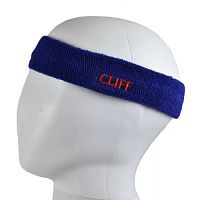 Повязка для головы махровая синий Cliff 997114