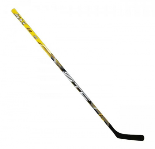 Клюшка хоккейная левая взрослая STC Max 2.0 SR 150 см желто-черный 996795