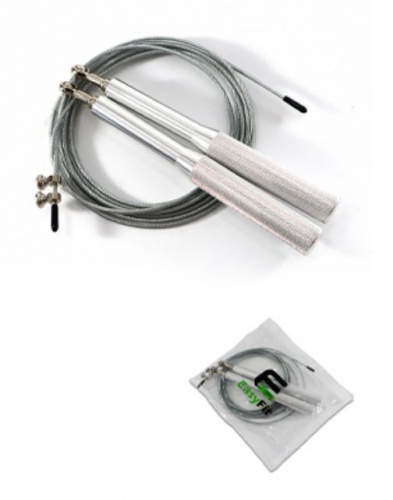 Скакалка 3 м метал. трос хром EasyFit 04043