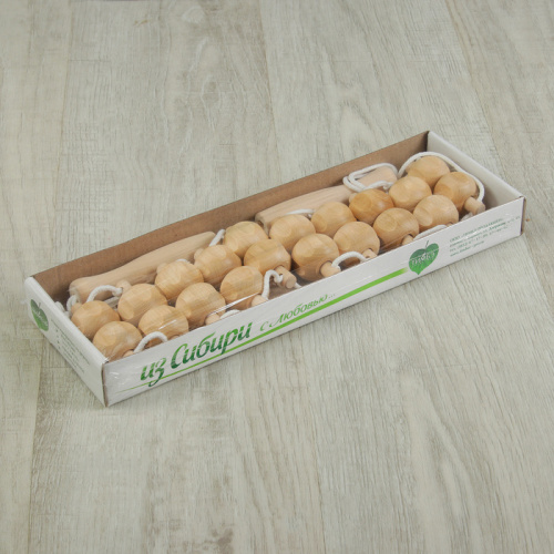 Массажер ленточный деревянный МА3224 рифленый шарик 1403388 фото 4