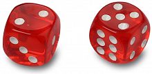 Зары (кубики игральные) 1,5х1,5 см красные 09225 19315