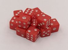 Зары (кубики игральные) 0,7х0,7 см красные 02618