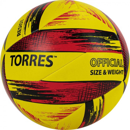 Мяч волейбольный Torres Resist желто-красный 321305