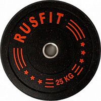 Диск 25 кг, 51 мм, бамперный RusFit 997079