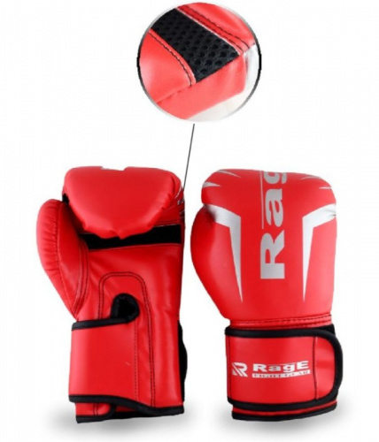 Перчатки боксерские 8 унц Rage красные 03129