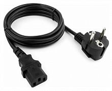 Кабель питания Cablexpert, 1.8м, Schuko- C13, 6А, черный, с заземлением PC-186 995384