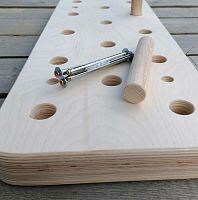 Пегборд (стена Коркина) 240х60х5 см + 2 ручки препятствие Пиноккио 996303