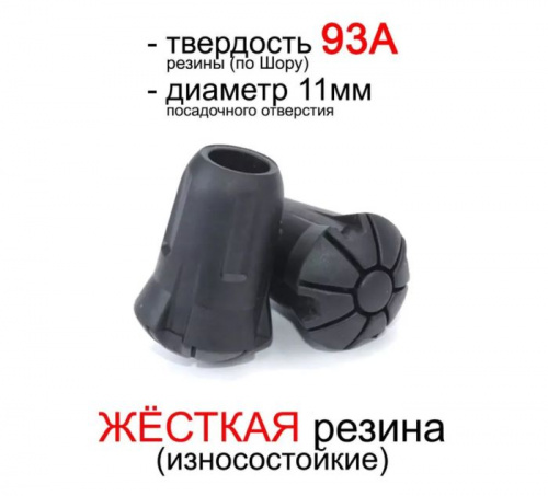 Наконечники для скандинавских палок 2 шт круглые №6 9975101
