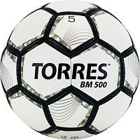 Мяч футбольный №5 Torres BM 500 белый-серебро-серый 320635