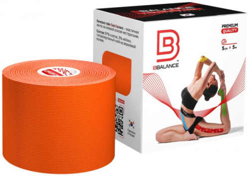 Тейп BBalance оранжевый 5 м х 5 см 998092