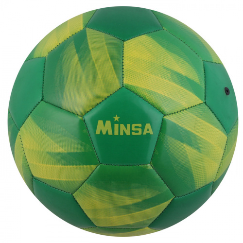 Мяч футбольный №4 зеленый Minsa 4166927